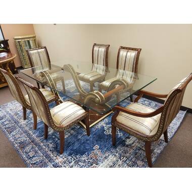 Dining table set discount with glass top price